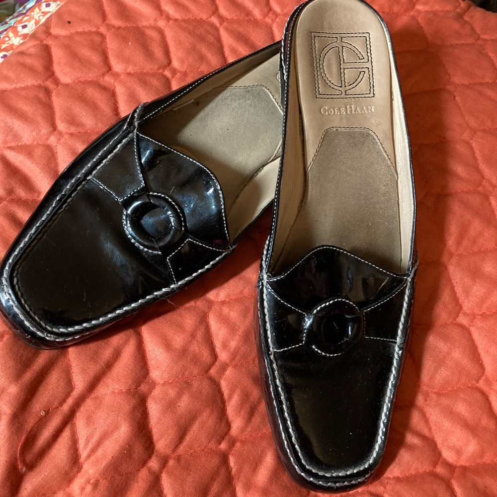 Cole Haan black patent loafers size 7.5